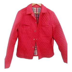 Burberry Red Quilted Jacket